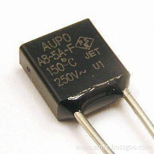 250V Thermal Link with Plastic Case, 150°C Rated Functioning Temperature and 5A Rated Current